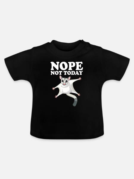 Sugar Glider Flughörnchen - Baby Bio-T-Shirt mit Rundhals - Schwarz