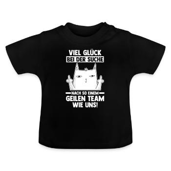 Jobwechsel Arbeit Büro Kollegen Abschiedsgeschenk - Baby Bio-T-Shirt mit Rundhals - Schwarz - Vorne