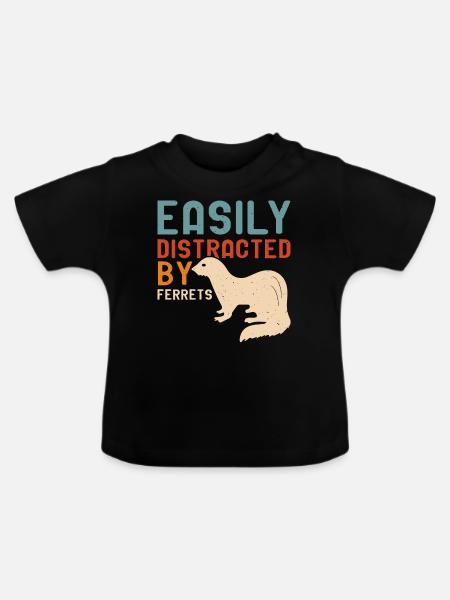 Frettchen - Baby Bio-T-Shirt mit Rundhals - Schwarz