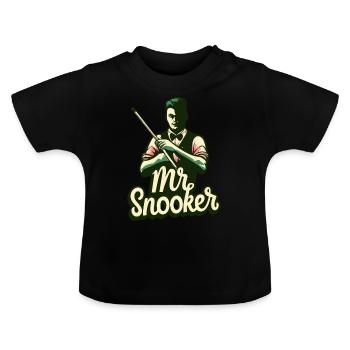 Mr. Snooker Pool Billiard Snooker Spieler - Baby Bio-T-Shirt mit Rundhals - Schwarz - Vorne