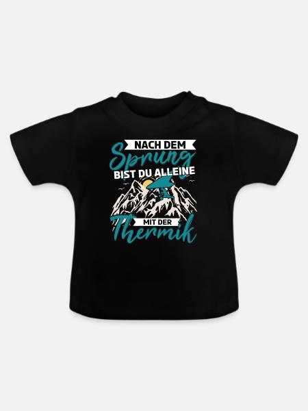 Drachenfliegen Hängegleiter - Baby Bio-T-Shirt mit Rundhals - Schwarz