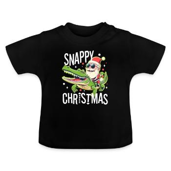 Noël vif - T-shirt bio col rond Bébé - noir - Devant