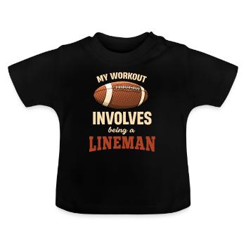 Mein Training Beinhaltet Es, Ein Linienrichter Zu - Baby Bio-T-Shirt mit Rundhals - Schwarz - Vorne