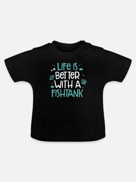 Aquarium - Baby Bio-T-Shirt mit Rundhals - Schwarz