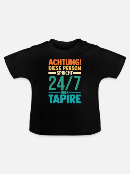 Tapir - Baby Bio-T-Shirt mit Rundhals - Schwarz