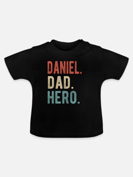 Daniel Papa Held - Baby Bio-T-Shirt mit Rundhals - Schwarz