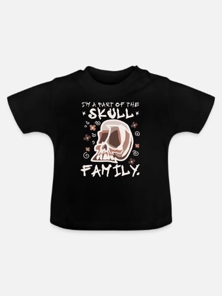 Totenkopf - Baby Bio-T-Shirt mit Rundhals - Schwarz