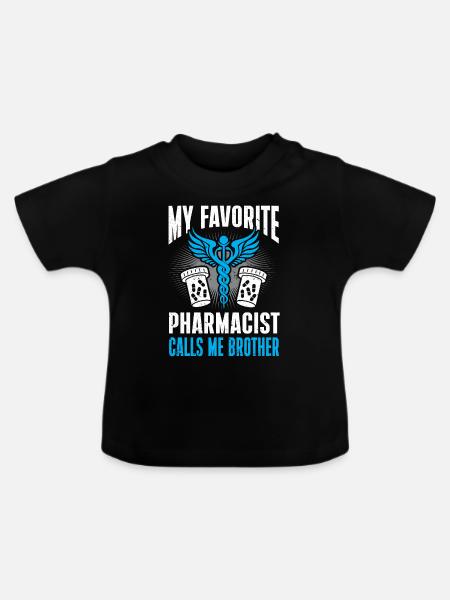 Apotheker Geschenk Apotheke - Baby Bio-T-Shirt mit Rundhals - Schwarz