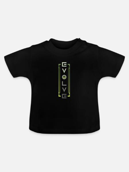 Evolutionärer Blick - Baby Bio-T-Shirt mit Rundhals - Schwarz