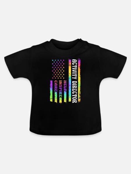Flag Activity Director Help - Baby Bio-T-Shirt mit Rundhals - Schwarz