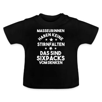 Physiotherapeutin Massage Masseurin - Baby Bio-T-Shirt mit Rundhals - Schwarz - Vorne