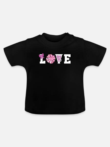Cheerleadermädchen Cheerleading Jubel Jugend - Baby Bio-T-Shirt mit Rundhals - Schwarz
