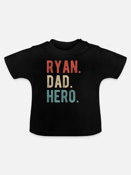 Ryan Papa Held - Baby Bio-T-Shirt mit Rundhals - Schwarz