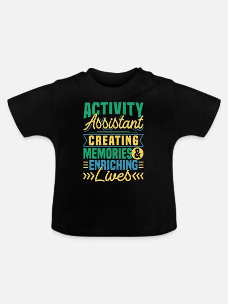 Activity Assistant Appreciation - Baby Bio-T-Shirt mit Rundhals - Schwarz