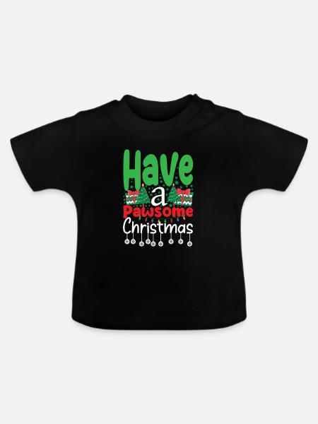 Schönes Weihnachten - Baby Bio-T-Shirt mit Rundhals - Schwarz