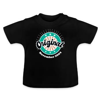 Novembre 2004 Original 19 ans homme femme - T-shirt bio col rond Bébé - noir - Devant