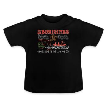 Aboriginal Connections - Baby Organic T-Shirt with Round Neck - black - Front