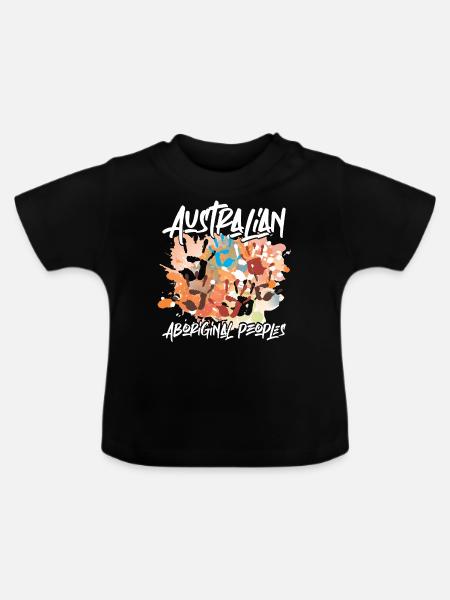 Aborigène d’Australie - T-shirt bio col rond Bébé - noir