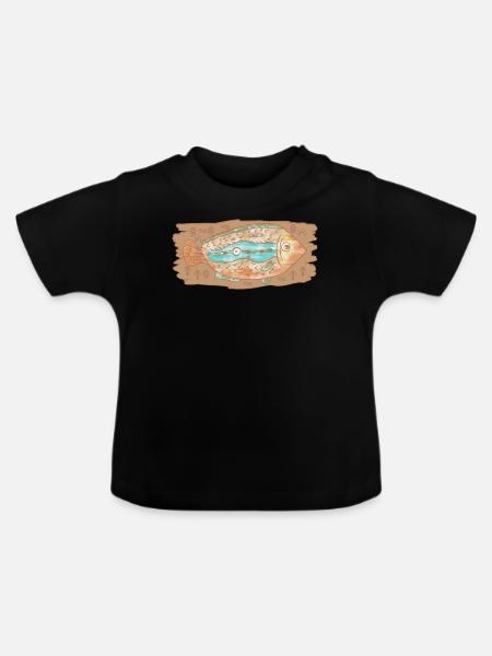 Aborigines - Baby Bio-T-Shirt mit Rundhals - Schwarz
