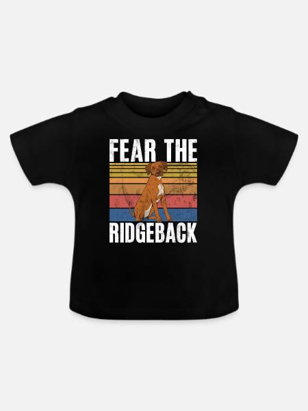 Rhodesian Ridgeback Gifts - Baby Bio-T-Shirt mit Rundhals - Schwarz