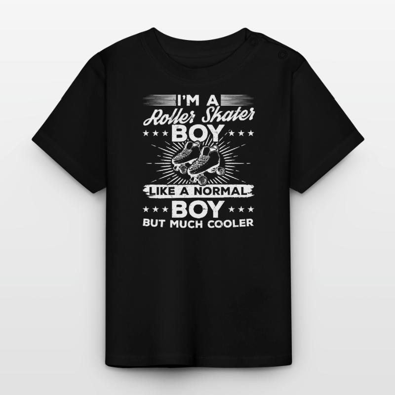 Roller Skating Boy - I'm A Roller Skater Boy Baby Organic T-Shirt with Round Neck