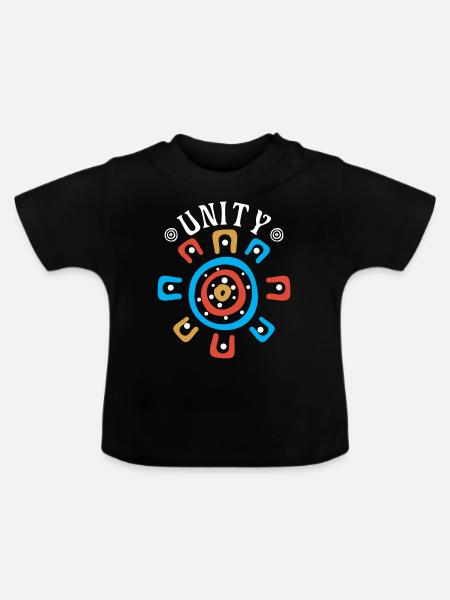 Australian Unity - Baby Bio-T-Shirt mit Rundhals - Schwarz