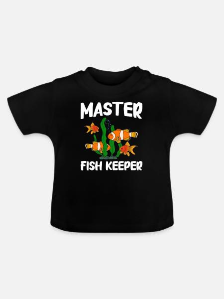 Aquaristik Fischzucht Aquarianer - Baby Bio-T-Shirt mit Rundhals - Schwarz