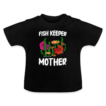 Aquaristics, Fish farming, Aquarists - Baby Organic T-Shirt with Round Neck - black - Front