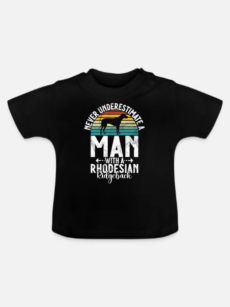 Rhodesian Ridgeback Gifts - Baby Bio-T-Shirt mit Rundhals - Schwarz