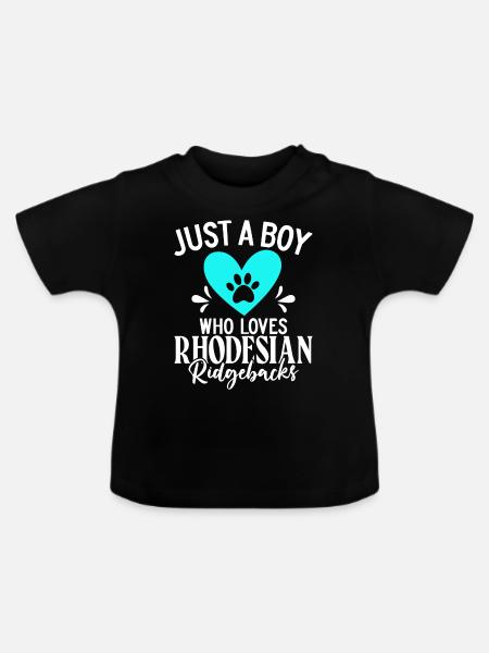 Rhodesian Ridgeback Gifts - Baby Bio-T-Shirt mit Rundhals - Schwarz