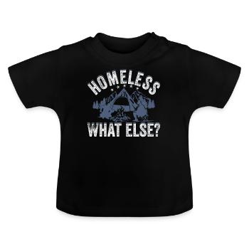 sans-abri, quoi d’autre ? - T-shirt bio col rond Bébé - noir - Devant