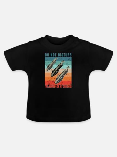 Dulcimer-Musiker Zupfinstrument Hammered Dulcimer - Baby Bio-T-Shirt mit Rundhals - Schwarz