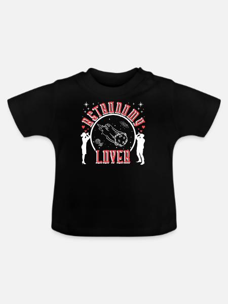 Astro - Baby Bio-T-Shirt mit Rundhals - Schwarz
