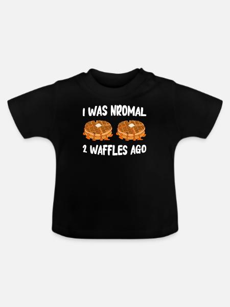 Waffel machen Waffeleisen - Baby Bio-T-Shirt mit Rundhals - Schwarz