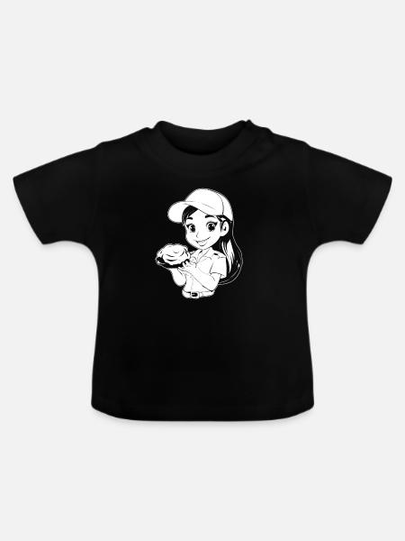 Pfadfinder Plätzchen - Baby Bio-T-Shirt mit Rundhals - Schwarz