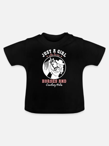 Pferdeliebe - Ein Lebensgefühl - Baby Bio-T-Shirt mit Rundhals - Schwarz