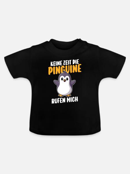 Pinguin - Baby Bio-T-Shirt mit Rundhals - Schwarz