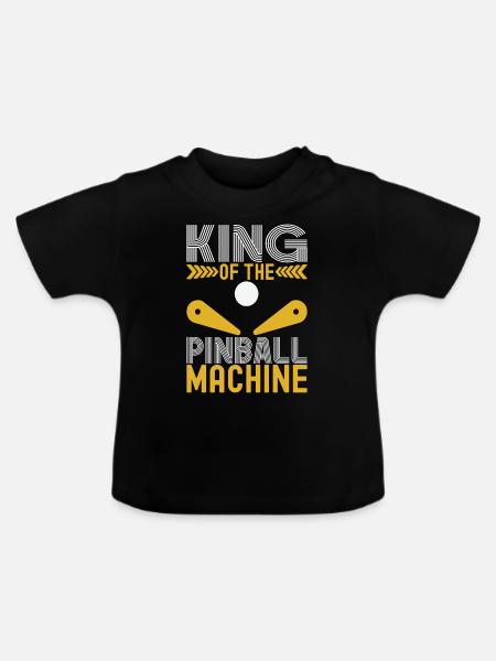 Pinball Flipper - Baby Bio-T-Shirt mit Rundhals - Schwarz