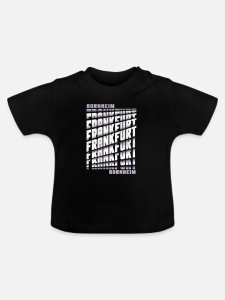 Frankfurt Bornheim - Baby Bio-T-Shirt mit Rundhals - Schwarz