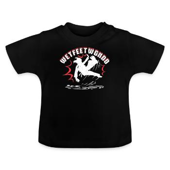 Wetfeetwondo (Pieds mouillés) - T-shirt bio col rond Bébé - noir - Devant
