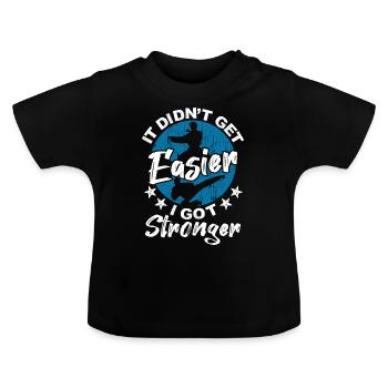 The headache you feel is my foot - Baby Organic T-Shirt with Round Neck - black - Front