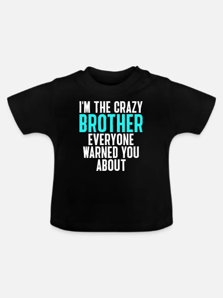 Brother Gifts - Baby Bio-T-Shirt mit Rundhals - Schwarz