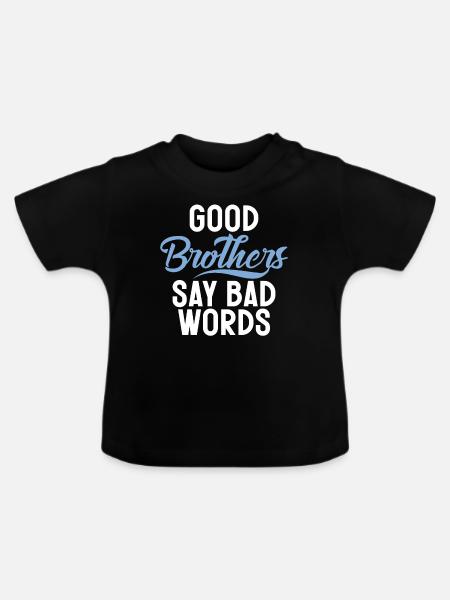 Brother Gifts - Baby Bio-T-Shirt mit Rundhals - Schwarz