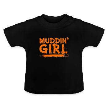 Quadgirl ATV 4 Wheeler Off Roading Lover - Baby Bio-T-Shirt mit Rundhals - Schwarz - Vorne