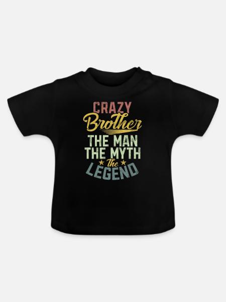 Brother Gifts - Baby Bio-T-Shirt mit Rundhals - Schwarz