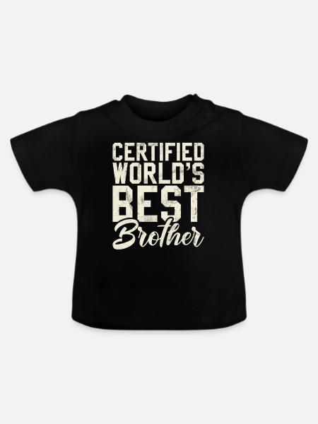 Brother Gifts - Baby Bio-T-Shirt mit Rundhals - Schwarz