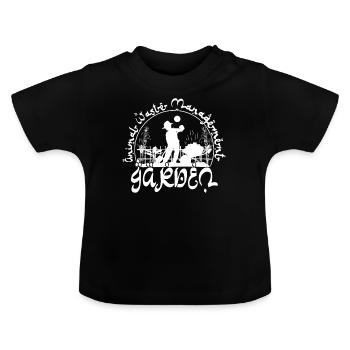 Garten für die Entsorgung tierischer Abfälle - Baby Bio-T-Shirt mit Rundhals - Schwarz - Vorne
