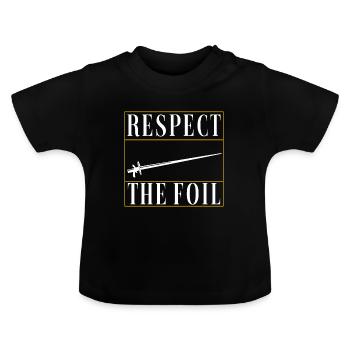 Fechten Fechtsport - Baby Bio-T-Shirt mit Rundhals - Schwarz - Vorne