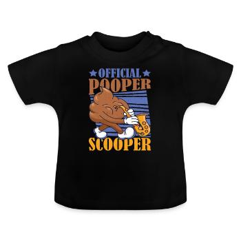 Official Pooper Scooper 39 - Baby Bio-T-Shirt mit Rundhals - Schwarz - Vorne