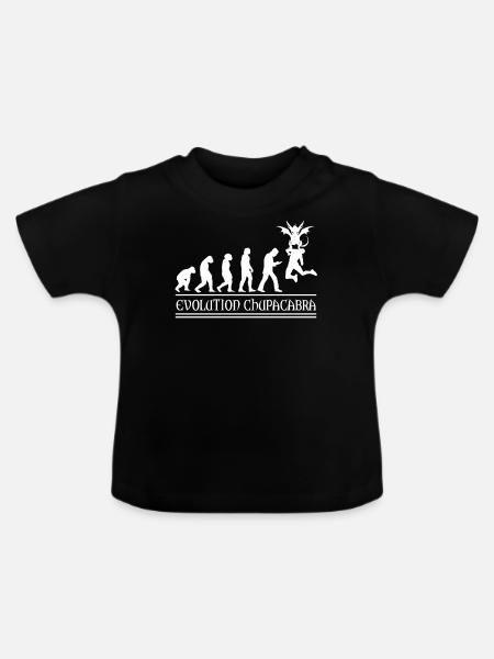 Kryptozoologen Chupacabra-Monster Evolution - Baby Bio-T-Shirt mit Rundhals - Schwarz